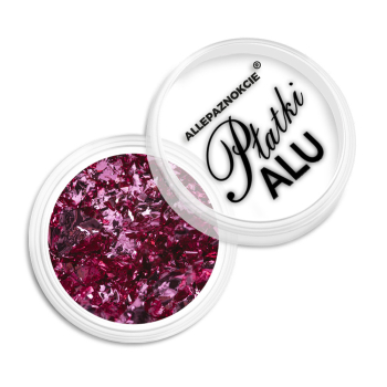 Nail Art Prismatic Flakes Pink